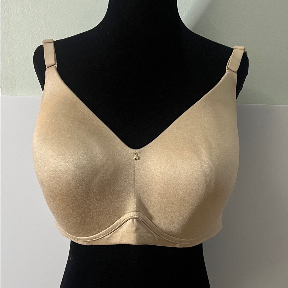 CACIQUE LIGHTLY LINED NO WIRE TAN BRA SIZE 42D